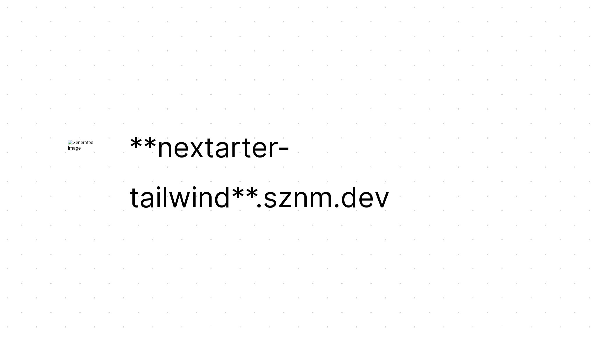 nextarter-tailwind preview
